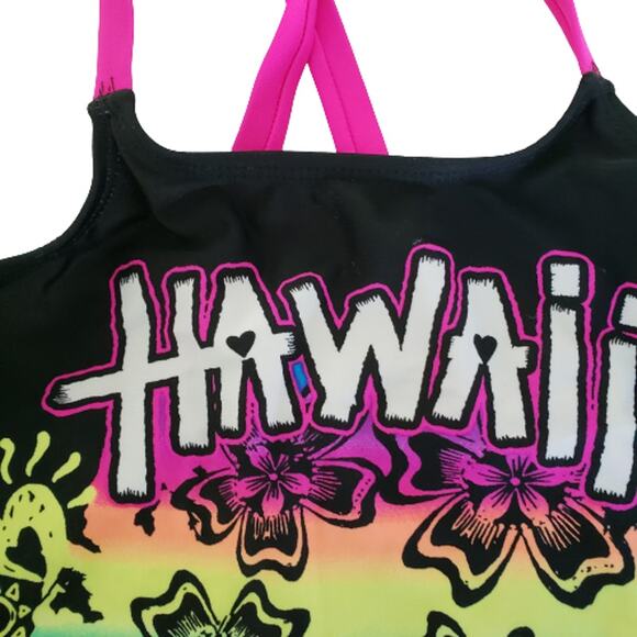 2 FOR $5 SALE Girl's Ocean Pacific Pink And Black Tankini Set Size XS - Picture 3 of 10